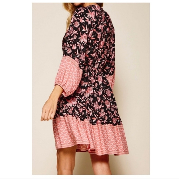 💜BLACK FLORAL DRESS.   NEW. - Picture 7 of 7